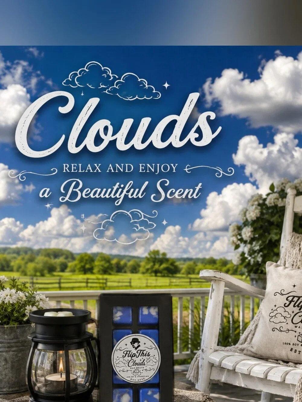 Clouds Blue Wax Melt Gift Set